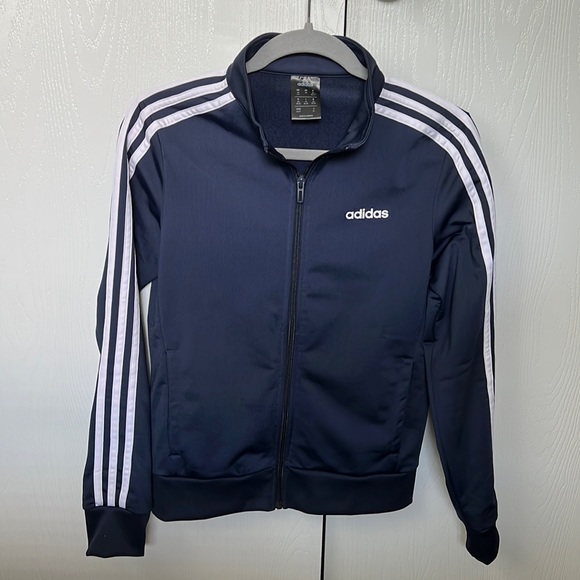 Adidas Navy Zip Up Track Jacket Size XS - Picture 1 of 4